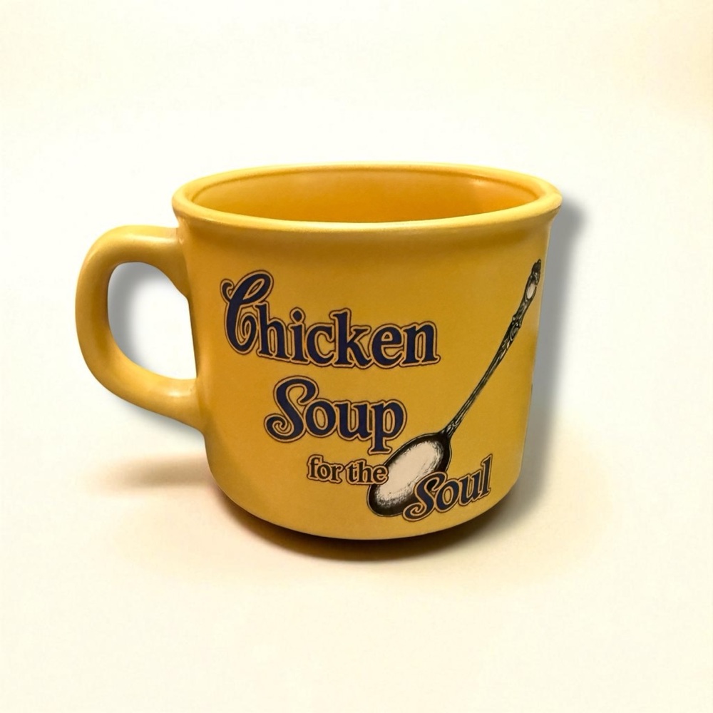 Chicken Soup for the Soul‎ Yellow Mug Ceramic Oversized Coffee Cup Soup Bowl